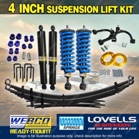 4" + 2" Complete Strut Lift Kit Raw Leaf Spacer Arm for Mitsubishi Triton MQ