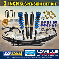 3" 75mm Lift Kit Complete Strut Raw Leaf Diff Drop Arm for Mazda BT50 11-20