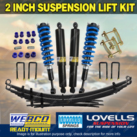 2" Pre Assembled Lift Kit Lovells Coil Raw Leaf Shackle for Foton Tunland 12-on