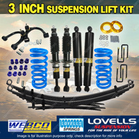 75mm + 50mm Lift Kit RAW Leaf Lovells Coil Arm for Toyota Hilux GGN25 KUN26