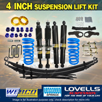 4"+3" Lift Kit Lovells Coil Raw Leaf Diff Spacer for Mitsubishi Triton MQ