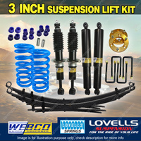 75mm + 50mm Lift Kit Webco Shock RAW Leaf Lovells Coil for Ford Ranger PX3 18-22