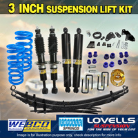 75mm + 50mm Lift Kit Diff Drop Kit Lovells Coil RAW Leaf for Mazda BT50 11-20