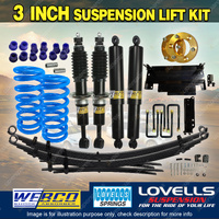 75mm + 50mm Lift Kit Diff Lovells Coil RAW Leaf for Nissan Navara D40 no STX550