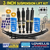 75mm + 50mm Lift Kit Diff Lovells Coil RAW Leaf for Toyota Hilux GUN126 GUN125