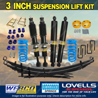 3" 75mm Lift Kit Webco RAW Leaf Lovells Coil Extended Shackle for LDV T60