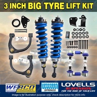 3" Big Tyre Lift Kit Complete Strut Lovells Coil for Ford Ranger PX 18-on