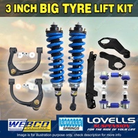 3" Big Tyre Lift Kit Complete Strut Lovells Coil for Mitsubishi Triton MQ