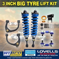 3" Big Tyre Lift Kit Complete Strut Lovells Coil for Ford Ranger Next Gen