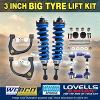 3" Big Tyre Lift Kit Complete Strut Lovells Coil for Toyota Prado 120 150