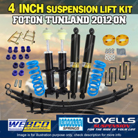 4" Front 3" Rear Lift Kit Lovells Raw Leaf Spacer Shackle for Ford Ranger PY