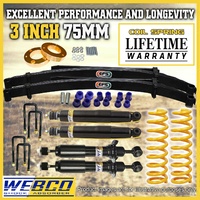 75mm + 50mm Lift Kit Webco Shocks King Coil EFS Leaf for Ford Ranger 12-18