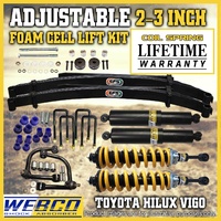 Adjustable 2 - 3 Inch Pre Assembled Foam Cell Lift Kit B for Hilux KUN26 GGN25