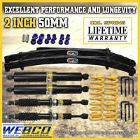 2 Inch 50mm Lift Kit Webco Shocks King Springs EFS Leaf for Isuzu D-max 20-on