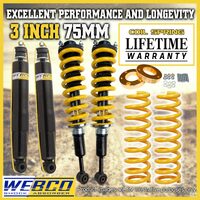 75mm + 50mm Pre Assembled Lift Kit Shocks King Springs for Isuzu Mu-X 13-21