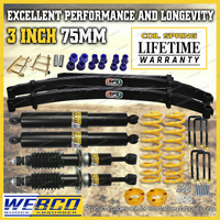 3" 75mm Lift Kit Webco Shocks King Coil EFS Leaf Extended Shackle for LDV T60