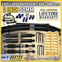 2 Inch Lift Kit Shocks King Spring EFS Leaf Control Arm for Mitsubishi Triton MR