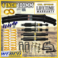 4"+3" Lift Kit Shocks EFS Leaf Shackle Spacer Arm for Mitsubishi Triton MR 4WD