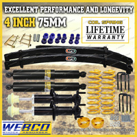 4" Lift Kit Shocks King Coil EFS Leaf Shackle Spacer for Mitsubishi Triton MR