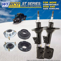 Front Shock Absorbers & Strut Mount Bearing Kit for Ford Fiesta WS WT 09-13