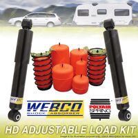 Rear Webco Shock Airbag Adjustable Load Kit 450kg for PATROL GQ GU 2" 89-03