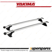 2 x Yakima Aero Through Bar Silver 135cm Roof Rack Bar Locks Securely