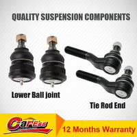 4 Lower Ball Joints Outer Tie Rod End for Ford LASER KF KH MANUAL STEER 90-94