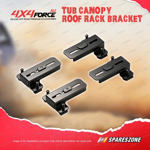 4 Pcs 4X4FORCE Roof Rack Platform Bracket for Universal Ute Cabs With Tub Canopy
