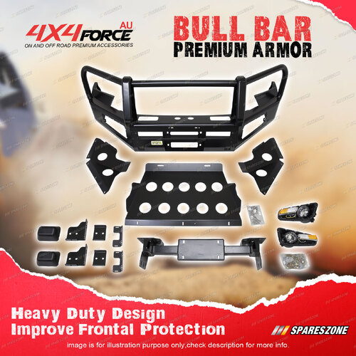 4X4FORCE Premium Armor Front 3 Loop Bull Bar Bumper for Toyota Hilux Rocco 21-On