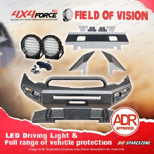 Safari Shield U Loop Bumper Bullbar Drive Lights for Mitsubishi Triton MQ 15-18