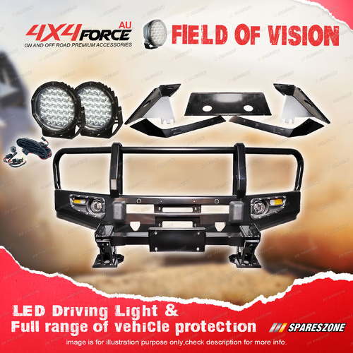 4X4FORCE Premium Armor 3 Loop BullbarLights for Toyota Landcruiser 200 07-15