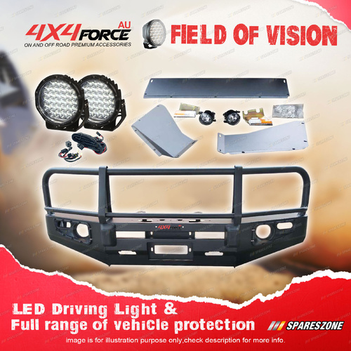 4X4FORCE Premium Armor 3 Loop Bullbar Lights for Toyota Landcruiser LC200 17-On