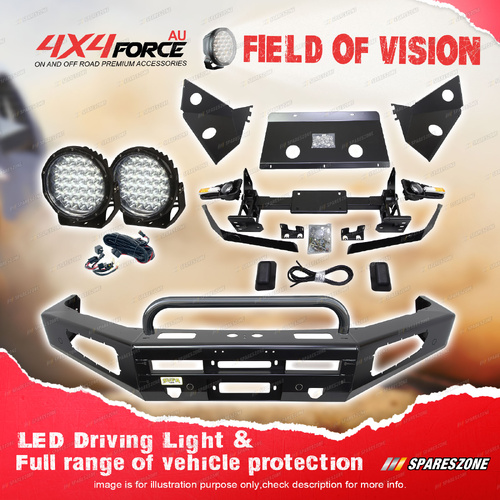 4X4FORCE Safari Shield U Loop Bullbar Lights for Toyota Landcruiser 200 08-15