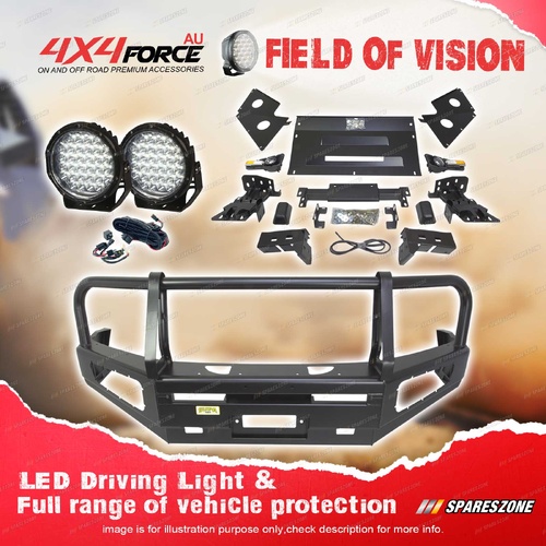 4X4FORCE Premium Armor 3 Loop Bullbar Lights for Nissan Navara D40 Spain 11-On