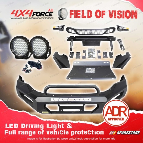 4X4FORCE Safari Shield U Loop Bullbar Drive Lights for Isuzu D-max 21-23