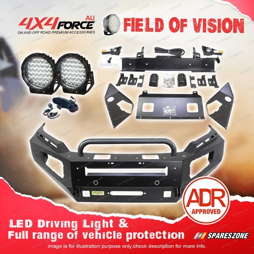 4X4FORCE Safari Shield U Loop Bullbar Lights for Mitsubishi Triton MR 19-20