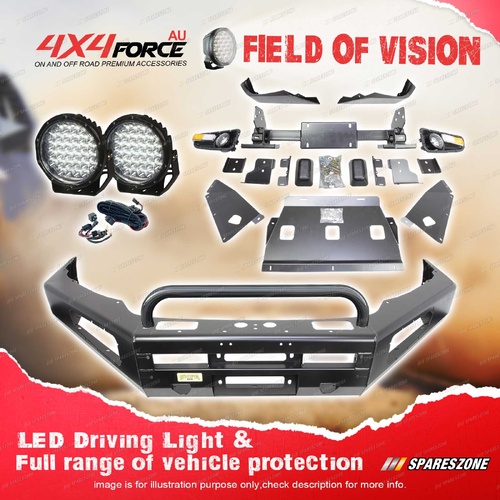 4X4FORCE Safari Shield U Loop Bullbar Lights for Toyota Hilux Rocoo 19-20
