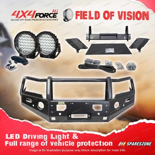 Armor Bumper Bullbar 3 Loop Guard Plate Drive light for Mazda BT50 08/20-02/25