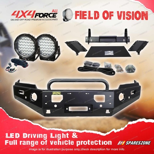 4X4FORCE Safari Shield U Loop Bullbar Drive Lights for Mazda BT-50 08/20-02/25