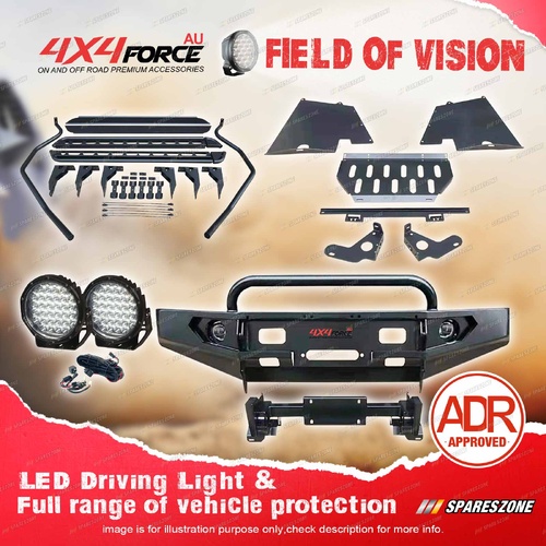 Safari Shield U Loop Bumper Bullbar Light Side Steps for Toyota Hilux Vigo 05-11