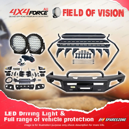 Safari Shield U Loop Bumper Bullbar Light Side Steps for Nissan Navara D40 08-15