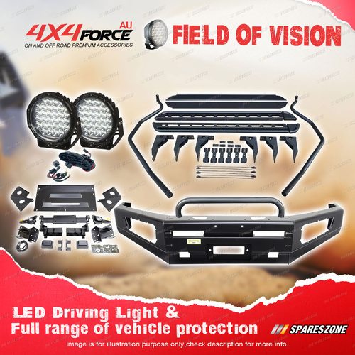 Safari Shield U Loop Bumper Bullbar Light Side Steps for Nissan Navara D40 11-On