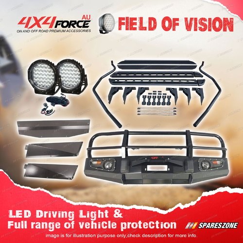 Premium Armor 3 Loop Bumper Bullbar Lights Side Steps for Toyota Landcruiser 80