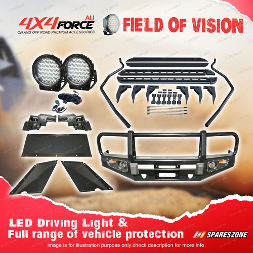 Premium Armor 3 Loop Bullbar Lights Side Steps for Toyota Landcruiser 100 Series