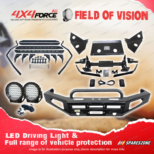 Safari Shield U Loop Bullbar Lights Side Steps for Toyota Landcruiser 200 08-15