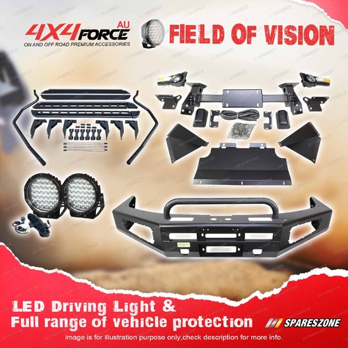 Safari Shield U Loop Bullbar Lights Side Steps for Toyota Landcruiser Prado 150