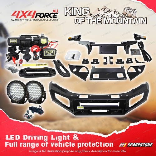 Ultimate Guard No Loop Bullbar Lights Winch for Mitsubishi Pajero Sport 15-19