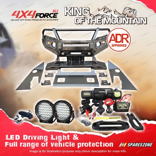 Premium Armor 3 Loop Bumper Bullbar Lights Winch for Mitsubishi Triton MR 19-20