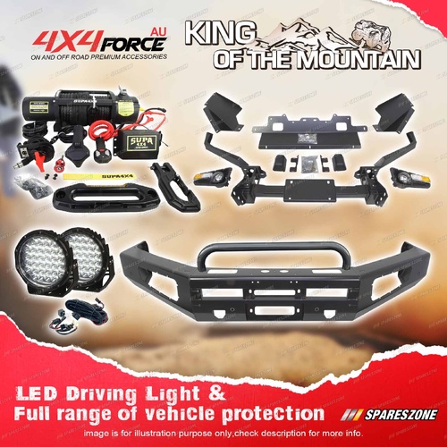 Safari Shield U Loop Bullbar Drive Light Winch for Toyota Landcruiser 200 16-21