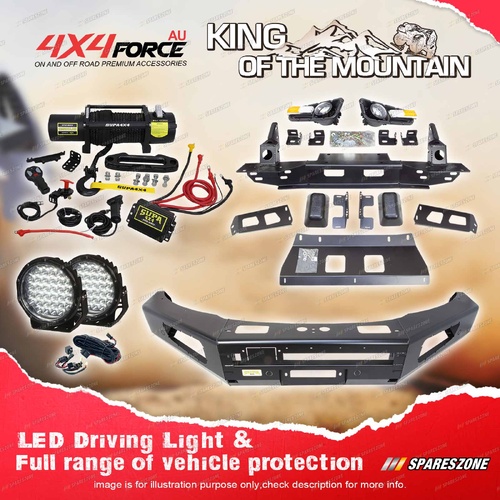 4X4FORCE Ultimate Guard No Loop Bullbar Light Winch for Mazda BT-50 11-20